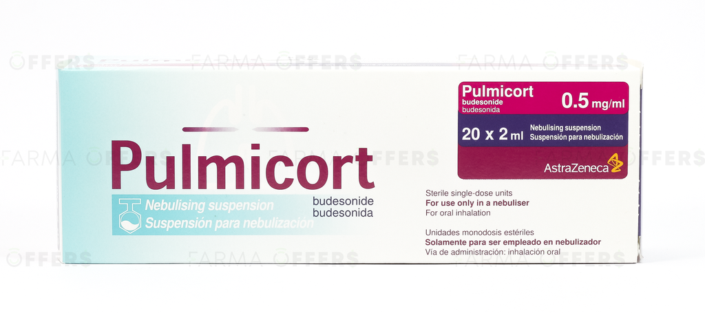 PULMICORT AMP P/NEBUL. 0.50MG 2ML/ML, 1 de 20 