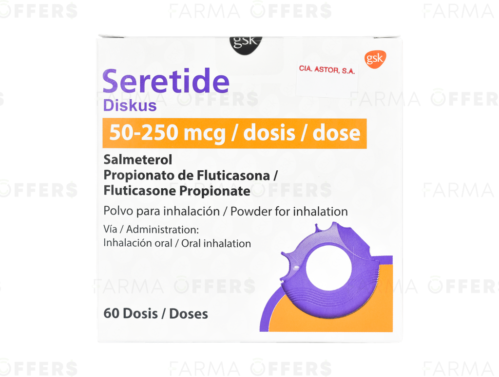SERETIDE DISK.PO.INH 250Y/50 x 60