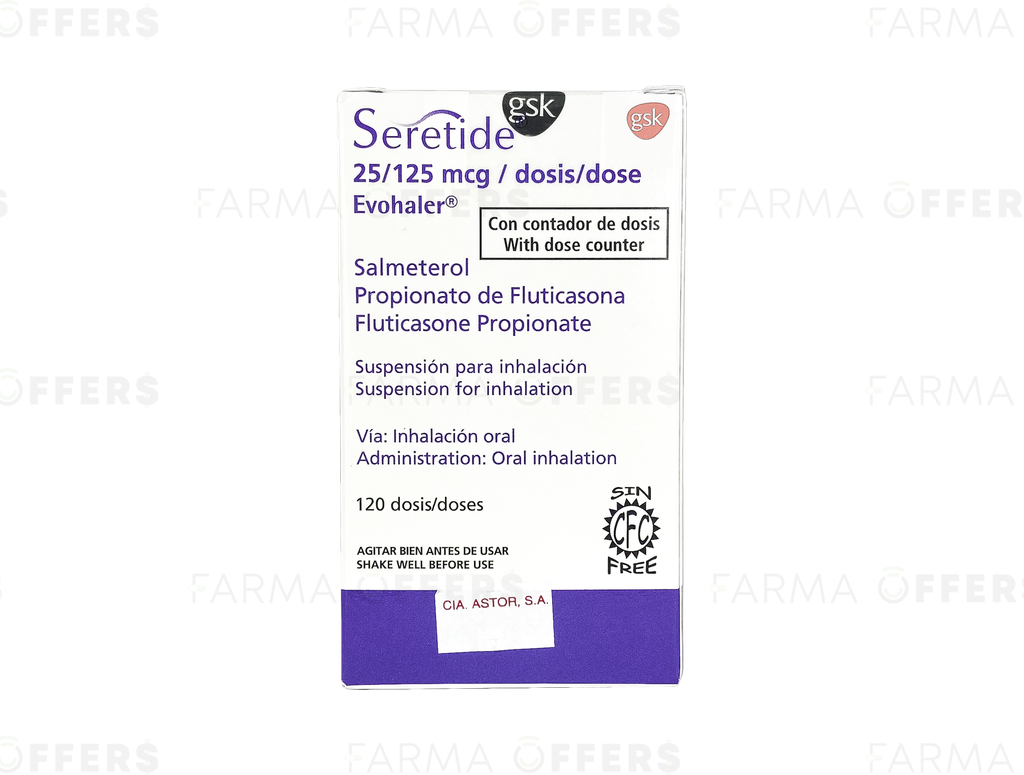 SERETIDE INHAL DOSE 125Y x 120 /25