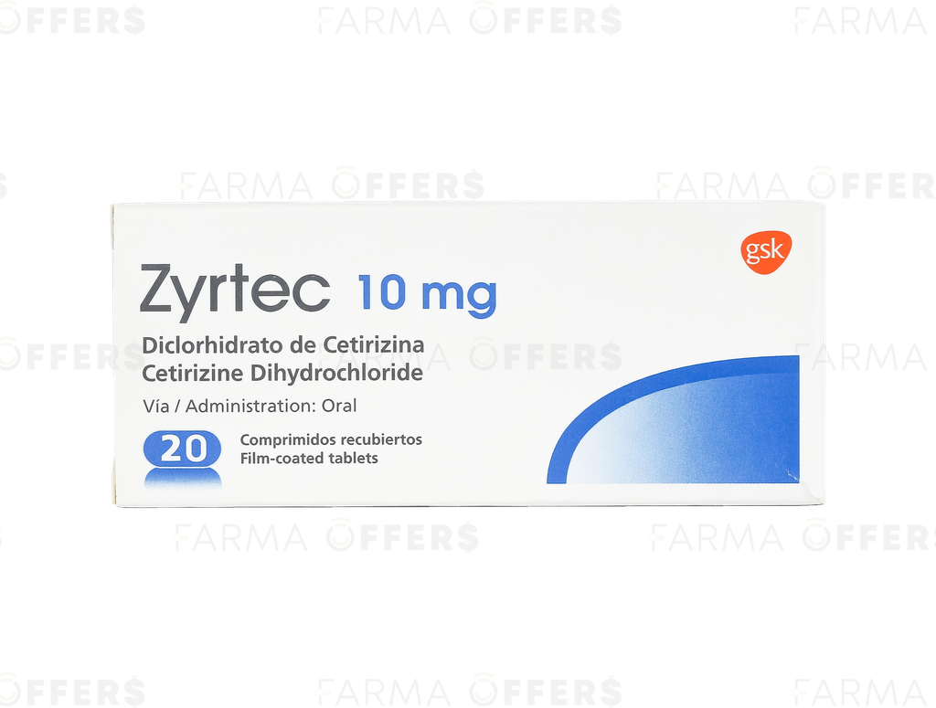 ZYRTEC TABL RECUBIE 10mg, 1 de 20