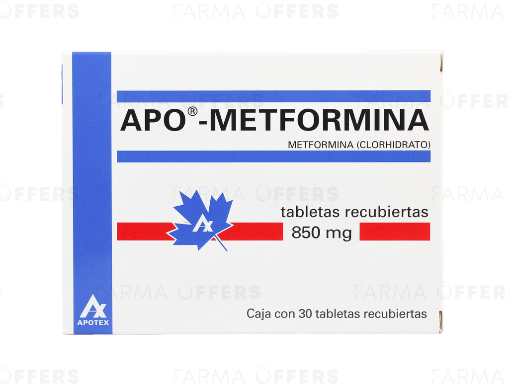 APO-METFORMINA TABL 850MG, 1 de 30 | Farmaoffers