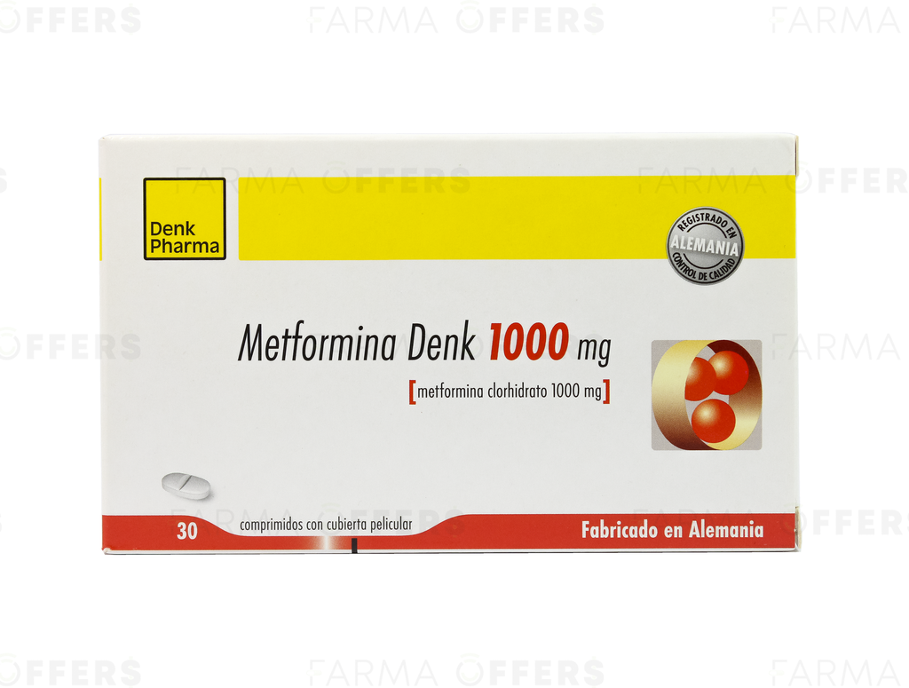 METFORMINA DENK TABL 1000MG, 1 de 30
