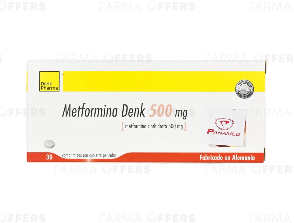 METFORMINA DENK TABL 500MG, 1 de 30