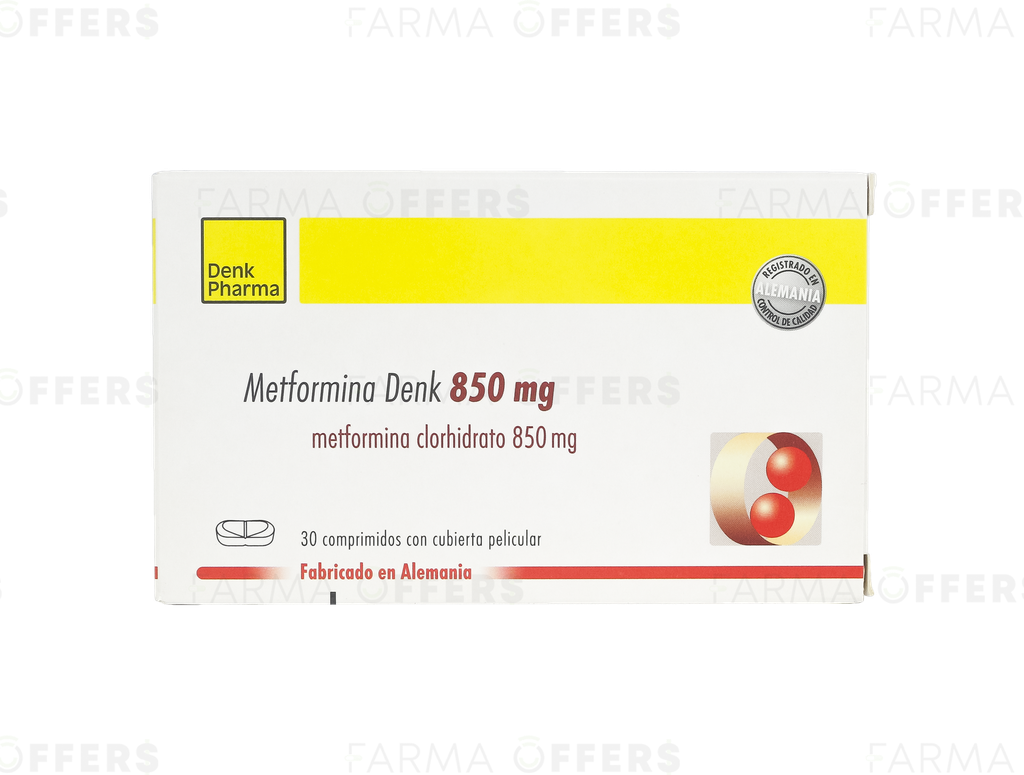METFORMINA DENK TABL 850MG, 1 de 30