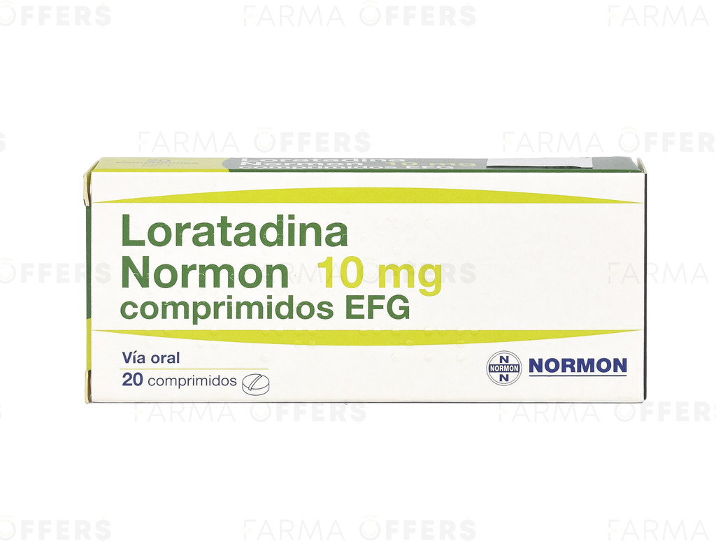LORATADINA-NRM EFG TABL 10mg, 1 de 20