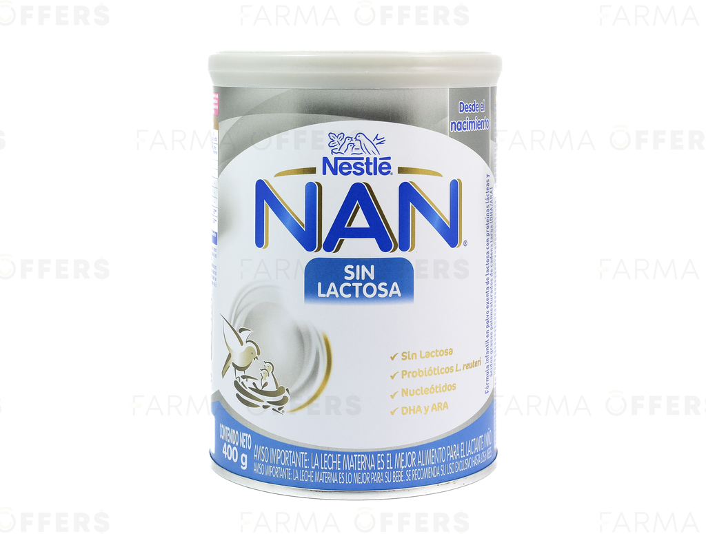 NAN S/LACTOSA POLVO 400G x 1