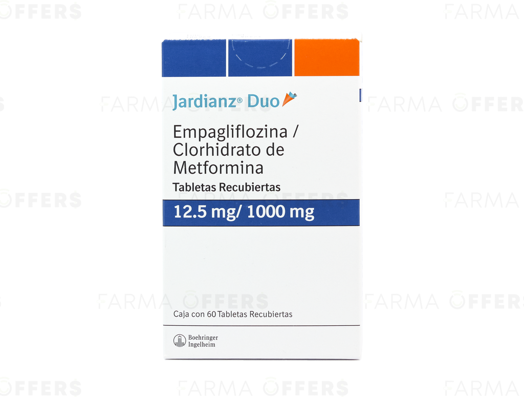 JARDIANZ DUO TABL RECUBIE 1000MG/12.5, 1 de 60 