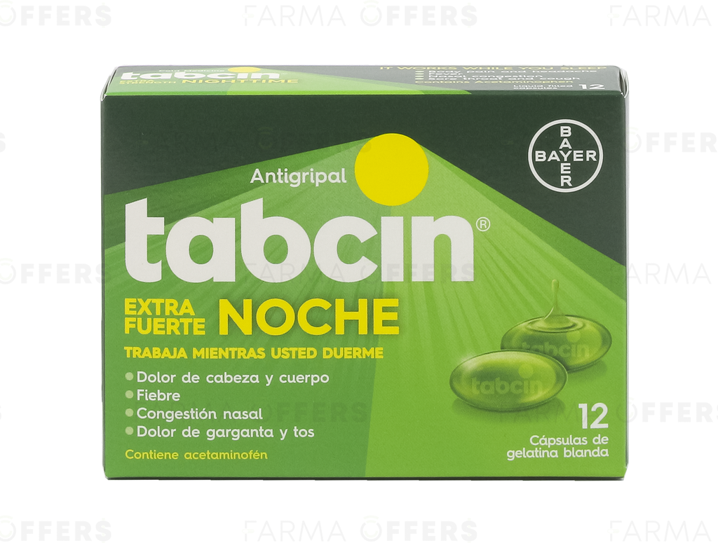 TABCIN EXTRA FUERTE NOCHE X 12CAPS