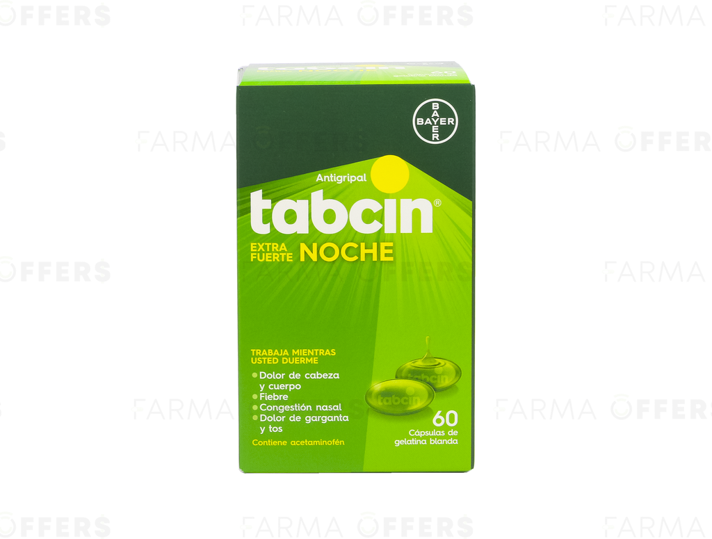 TABCIN EXTRA FUERTE NOCHE, 2 de 60 CAPS