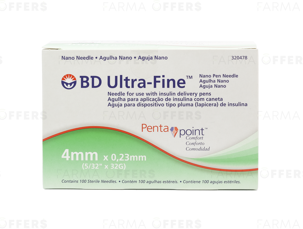 AGUJA BD 32G 4MM, 1 de 100