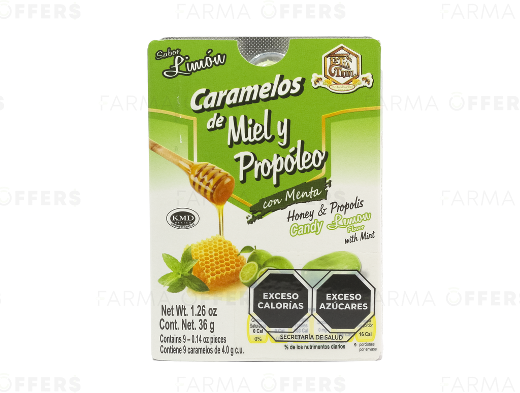 PROPOLEO Y MIEL CARAMELOS (LIMON) x 12