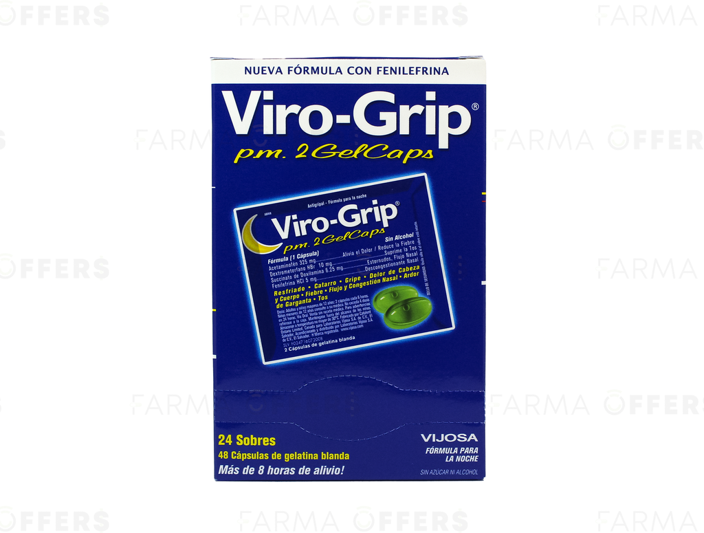 VIRO-GRIP PM 2GELCAPS, 1 DE 24