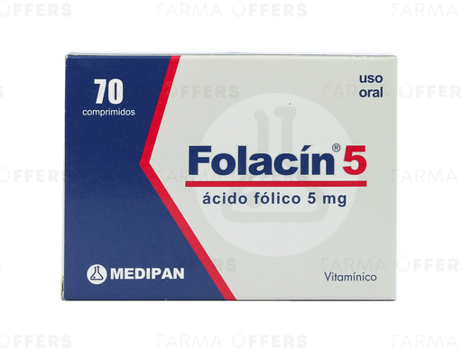 FOLACIN TABL 5.00MG, 1 de 70