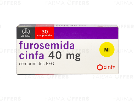 FUROSEMIDA CINFA TABL 40mg, 1 de 30
