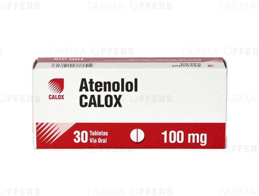 ATENOLOL CAL TABL 100MG, 1 de 30