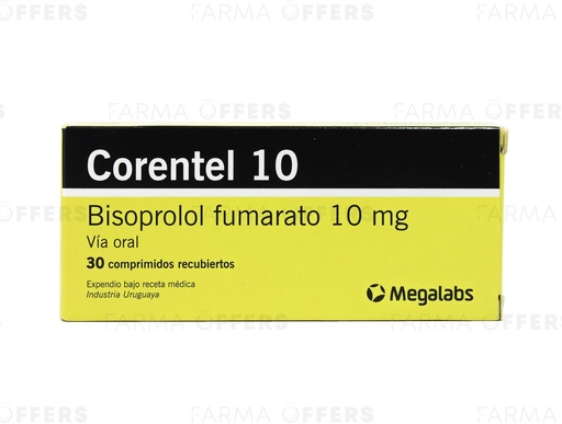 CORENTEL TABL RECUBIE 10mg, 1 de 30