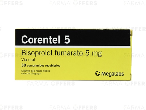 CORENTEL TABL RECUBIE 5.00MG, 1 de 30