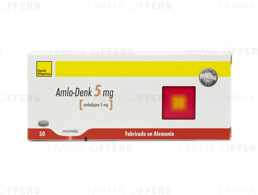 AMLODIPINO-DENK TABL 5.00MG, 1 de 50