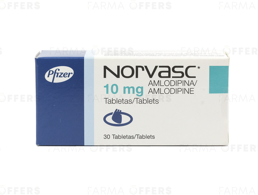 NORVASC TABL 10mg, 1 de 30