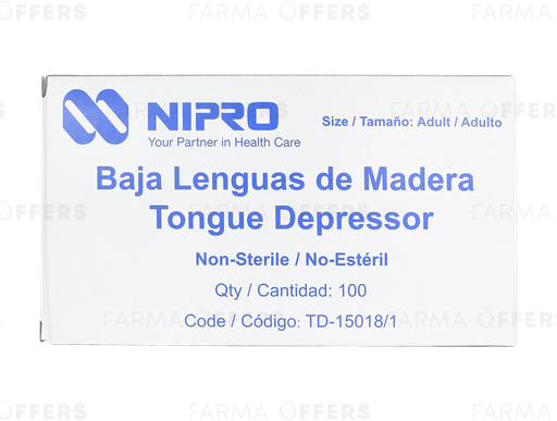 DEPRESOR DE LENGUA NO ESTERIL