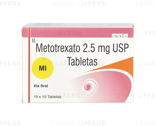 METOTREXATO TABL 2.50MG USP, 1 de 100 SP