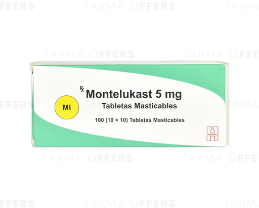 MONTELUKAST TABL MAST 5.00MG, 1 de 100 SP