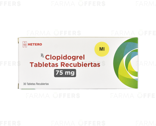 CLOPIDOGREL COMPR RECUBI 75mg, 1 de 30 SP