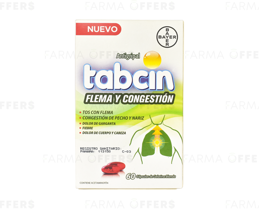 TABCIN FLEMA Y DESCONGESTION, 2 DE 60