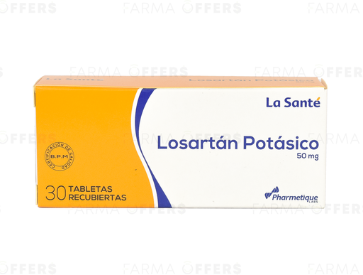 LOSARTAN-LST POTASICO TABL 50mg, 1 de 30