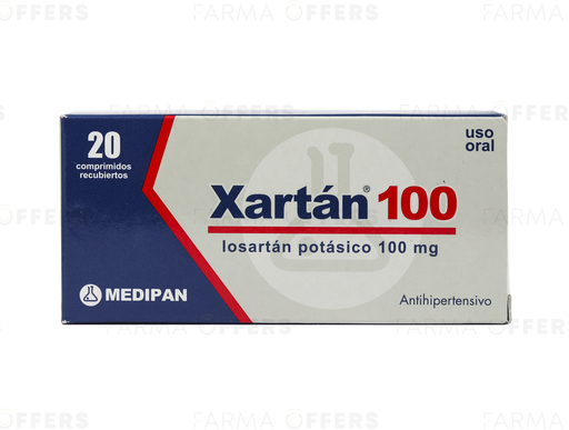 XARTAN TABL RECUBIE 100MG, 1 de 20