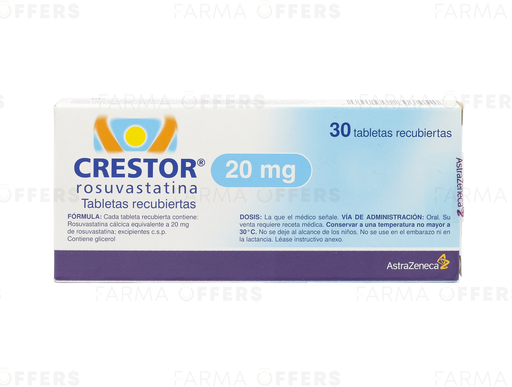 CRESTOR TABL F.C. 20mg, 1 de 30
