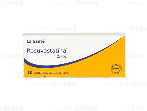 ROSUVASTATINA-LST TABL 20mg, 1 de 30