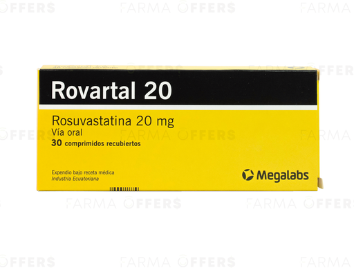 ROVARTAL TABL RECUBIE 20mg, 1 de 30