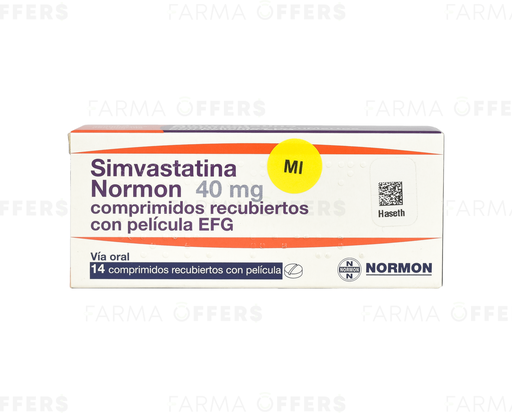 SIMVASTATI-NRM EFG TABL 40mg, 1 de 14