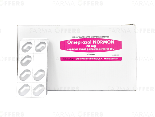 OMEPRAZOL-NRM EFG CAPS 20mg, 1 de 500