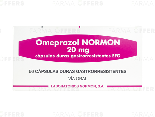 OMEPRAZOL-NRM EFG CAPS 20mg, 1 de 56