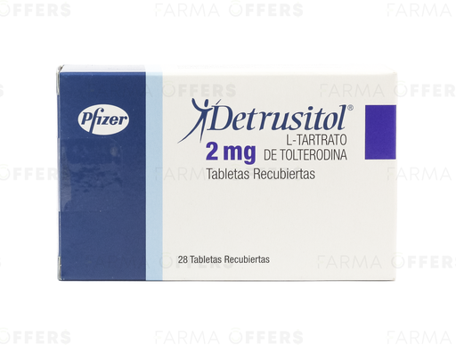 DETRUSITOL TABL REC.BID 2.00MG, 1 de 28