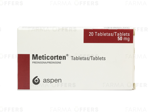 METICORTEN TABL 50mg, 1 de 20