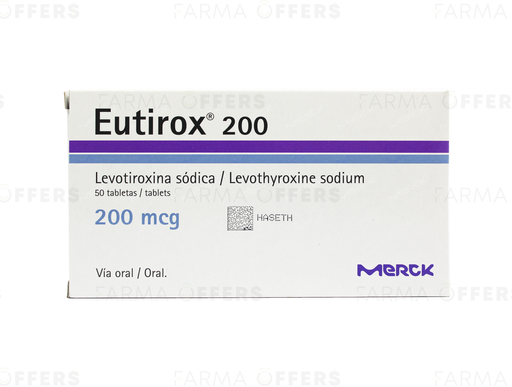 EUTIROX TABL 200Y, 1 de 50