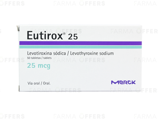 EUTIROX TABL 25.0Y, 1 de 50