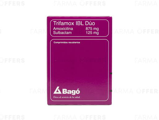 TRIFAMOX IBL DUO TABL RECUBIE 875MG/125, 1 de 14 