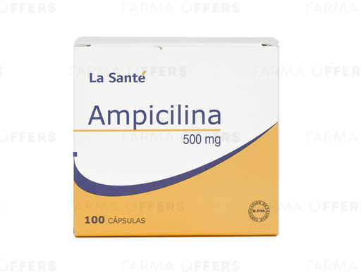 AMPICILINA CAPS 500MG, 1 de 100 LA SANTE
