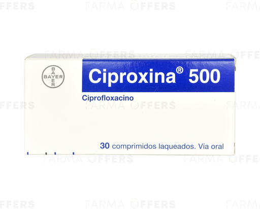 CIPROXINA TABL LAQUEAD 500MG, 1 de 30