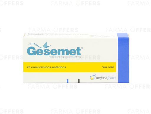 GESEMET TABL RECUBIE 10mg/10, 1 de 20