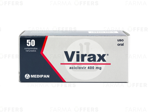 VIRAX TABL 400MG, 1 de 50