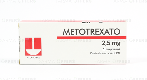 METOTREXATO TABL 2.50MG, 1 de 20