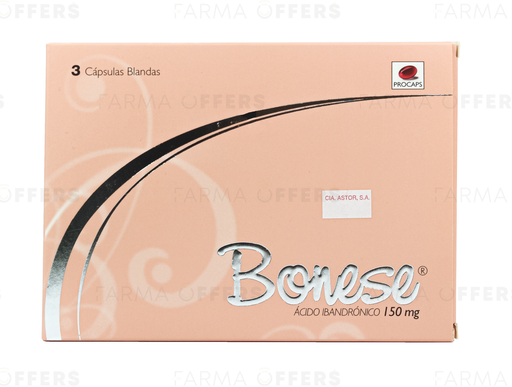 BONESE TABL 150MG 1 DE 3