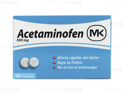 ACETAMINOFEN MK TABL 500MG x 20