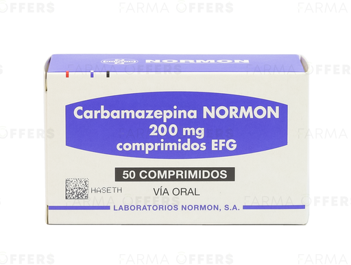 CARBAMAZEP-NRM EFG TABL 200MG, 1 de 50