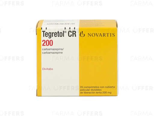 TEGRETOL DIVITABS C.R 200MG, 1 de 20